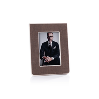 Raffia & Cream Leather Frame