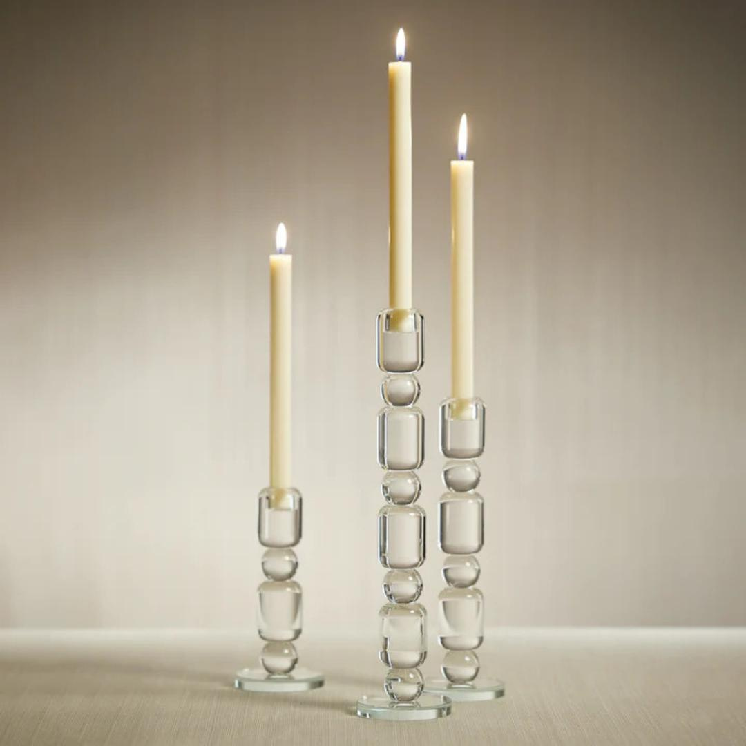 Ice Block Crystal Glass Candle Stick