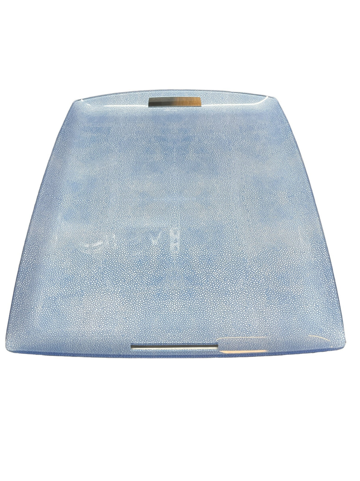 Shagreen Acrylic Handled Serving Tray X-Large -  Blue