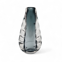 Inset Crystal Vase - Smoke.
