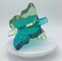 Acrylic Butterfly Sculptures 6" - Set of 2 -