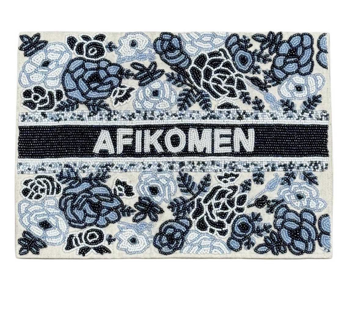 Floral Afikoman Cover - Blue Mix