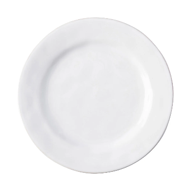 The Juliska Puro Dinnerware White plate, shown from above on a white background.
