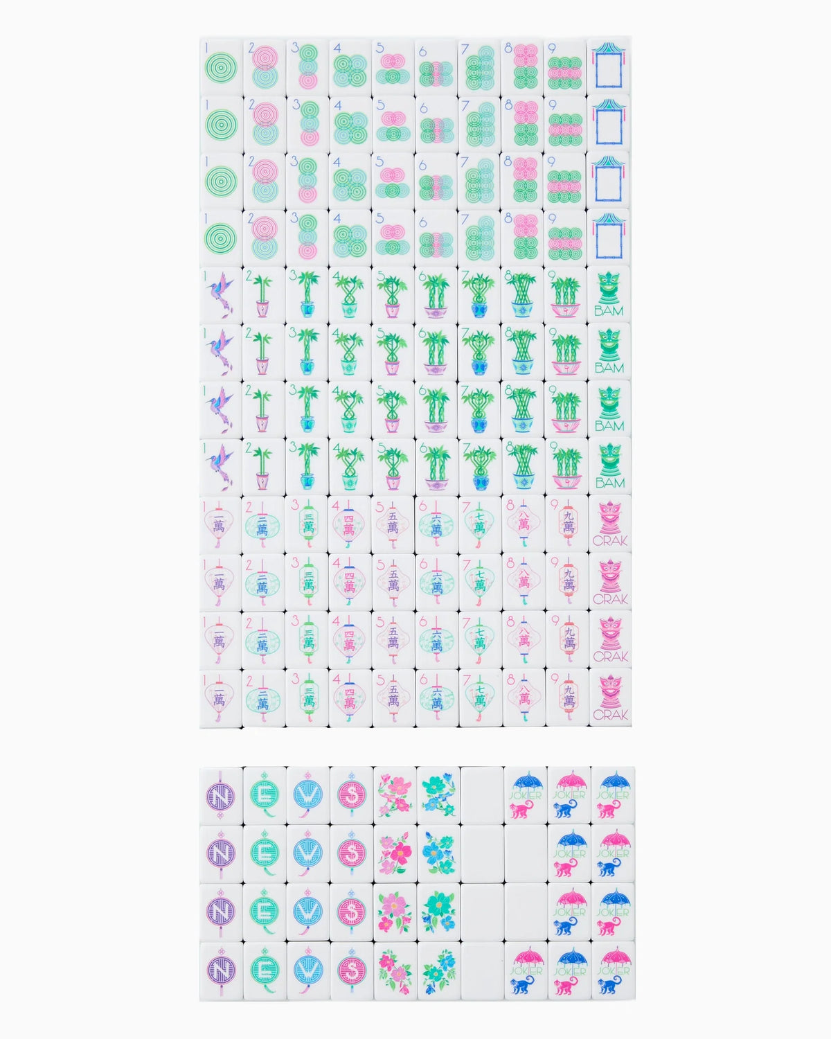 Mahjong Tiles Set - Jasmine