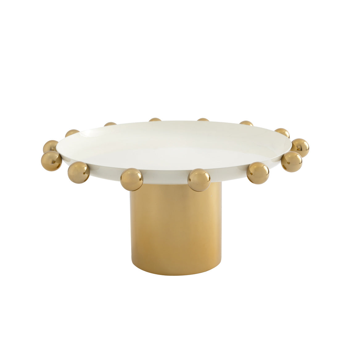 Temari - White & Gold  Cake Stan