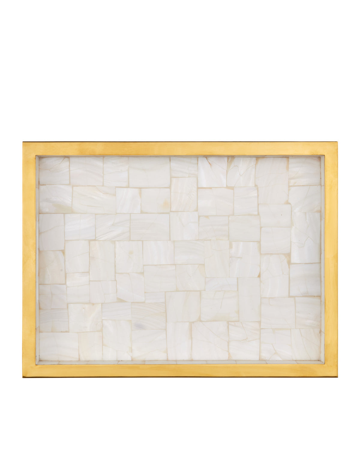 Cassandra Mother of Pearl and Gold Tray -