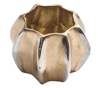 Desert Napkin Ring Gold & Silver Set of 4