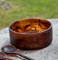 Dawn Resin Swirl Serving Bowl Brown