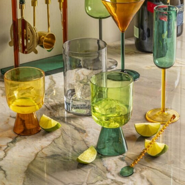 Jewel Tone Highball Glass.