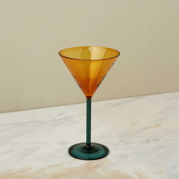 Jewel Tone Martini Glass.