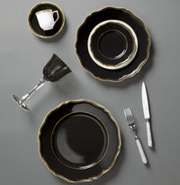 Mazurka Dinnerware Or Black -