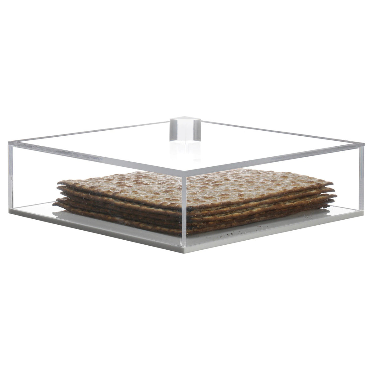 Lucite Matzah Box With Lid