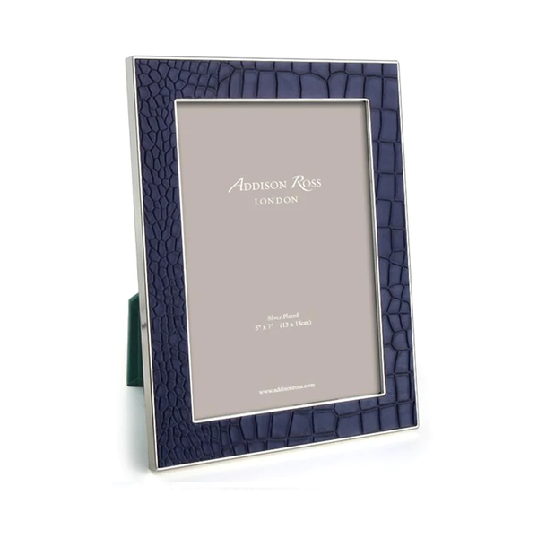 Faux Croc Frame Blue -