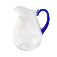 Acrylic Handled Pitcher - Clear & Blue