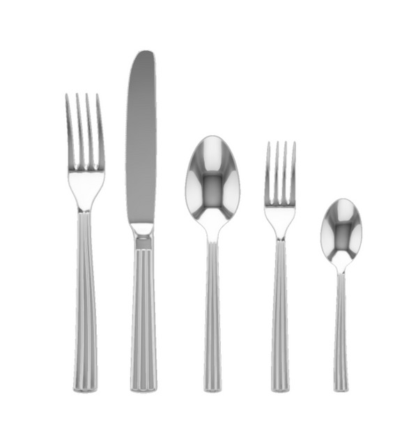 Sole Flatware 5 Piece Setting - Stainless Steel