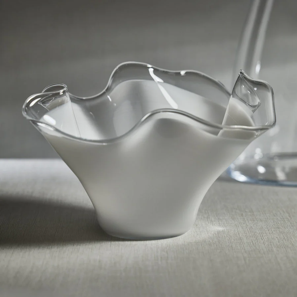 Tropea Wave Bowl White  16.25"