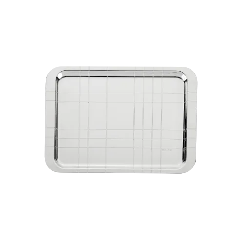 Graphik Silver Plated Rectangular Tray