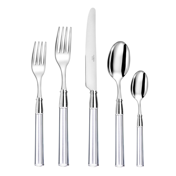 Doric Flatware 5 Piece Setting  - Clear