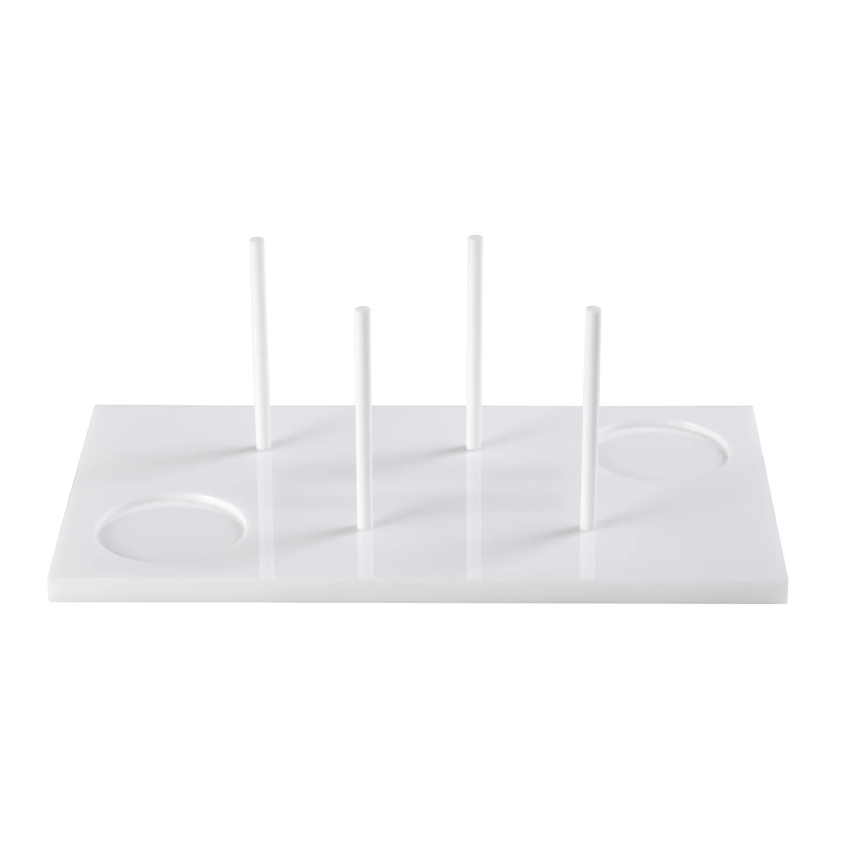 Acrylic Bagels On Board Tray - White