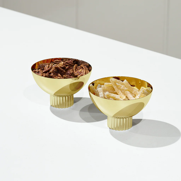 Striations Gold Nut Bowl