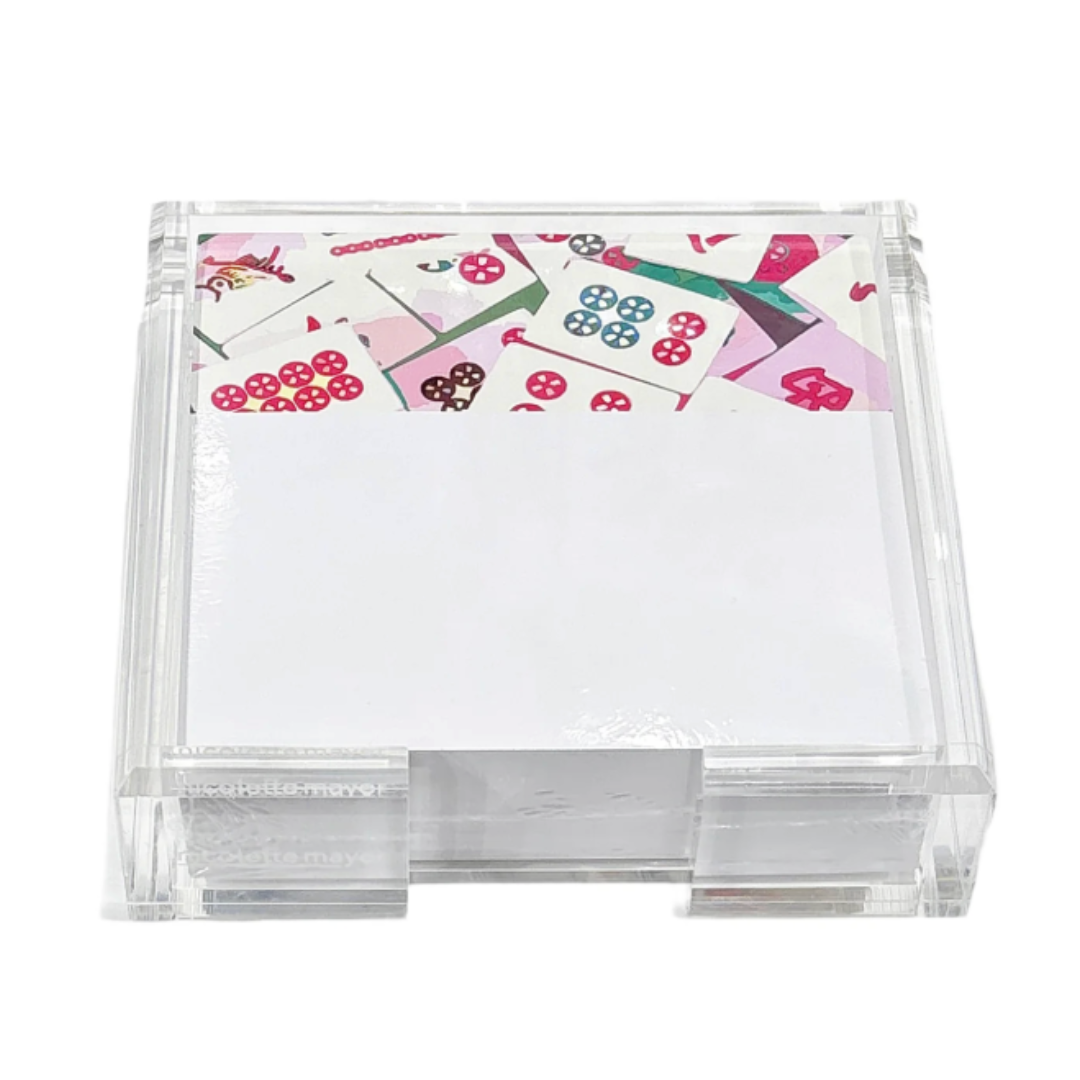 Mahjong Note Cards with Acrylic Holder