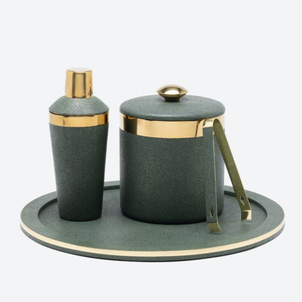 Langston Round Tray - Juniper & Gold