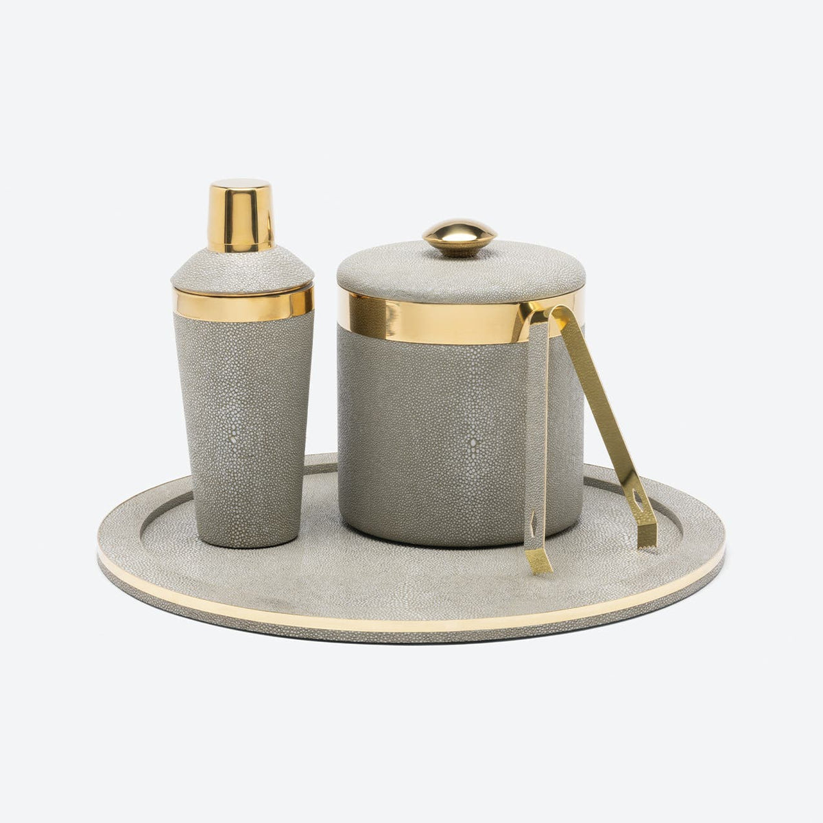 Langston Ice Bucket & Tongs - Sand