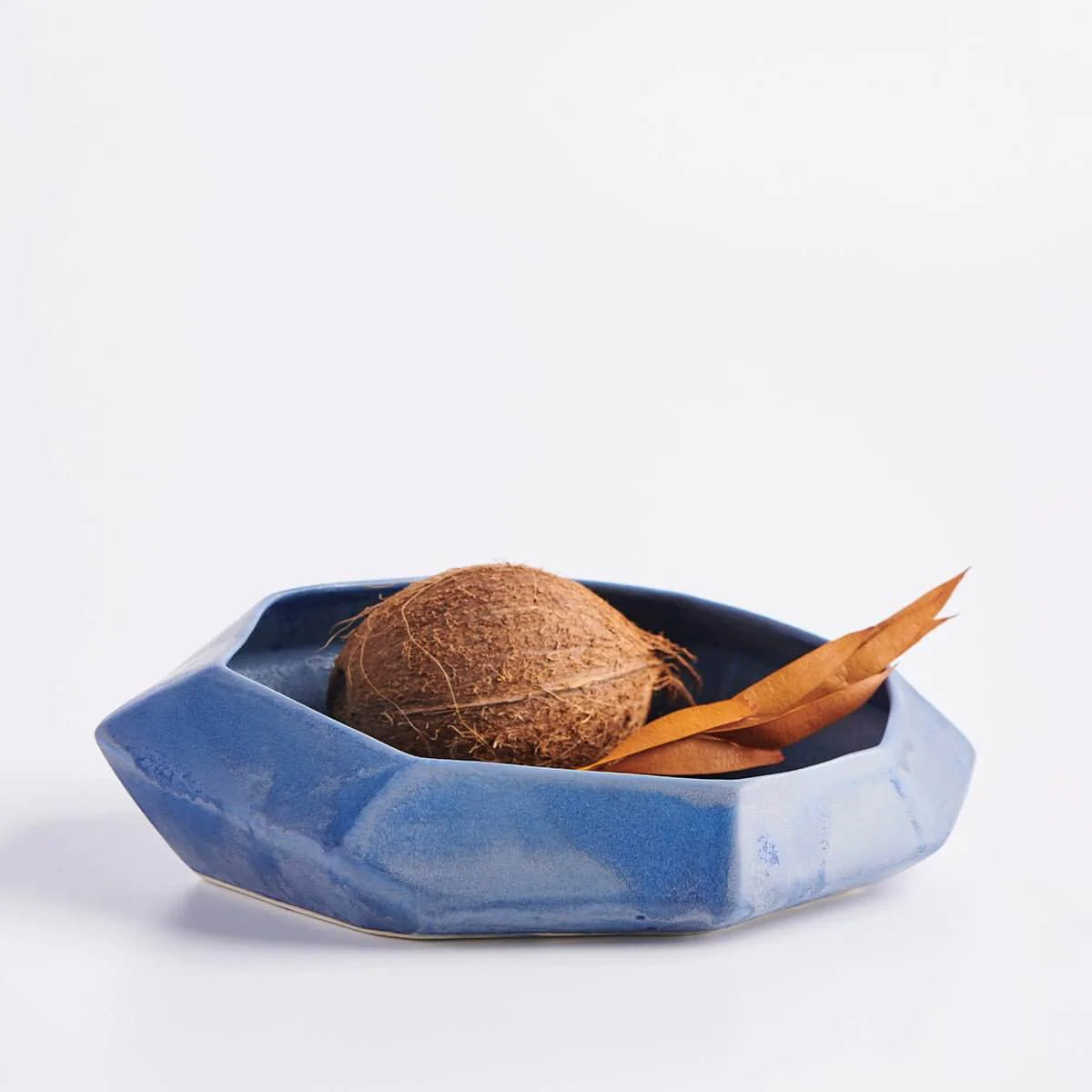 Polygon Stone Bowl Azul