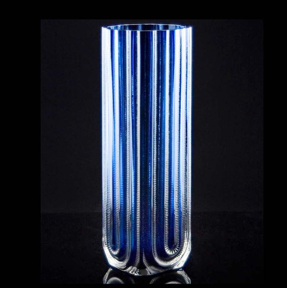 Heater Vase - Indigo Blue Splash