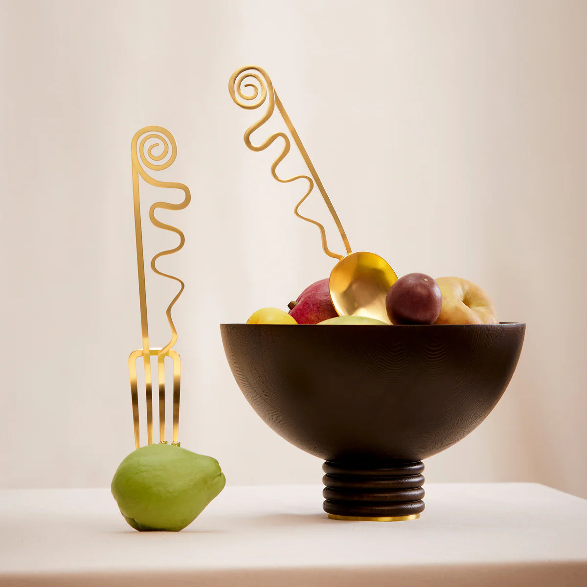 Spirale Gold Serving Set