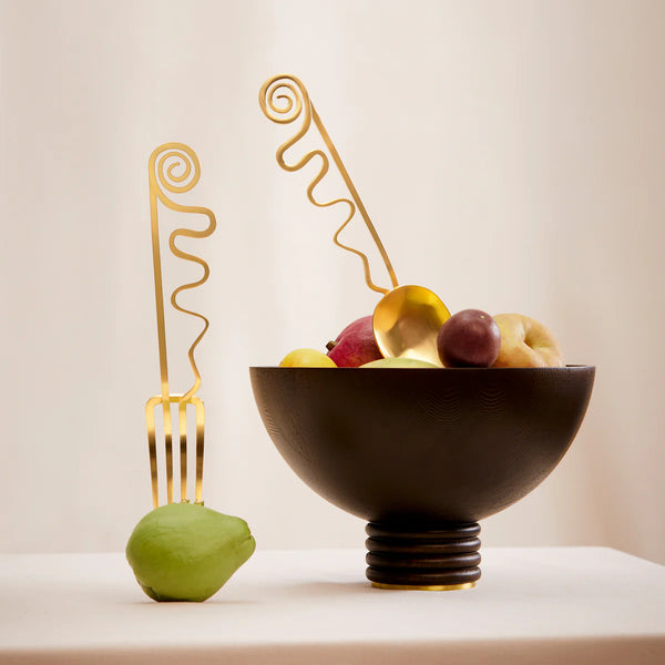 Spirale Gold Serving Set