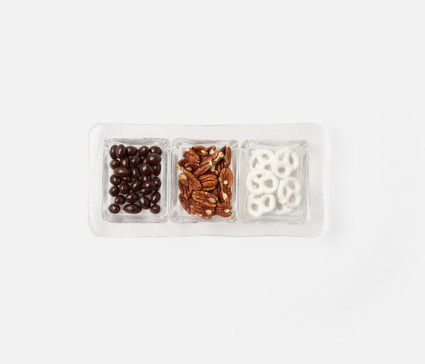 Livingston 3 Section Serving Tray - Clear