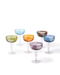 Peony Coupe Glass Mutli Set of 6