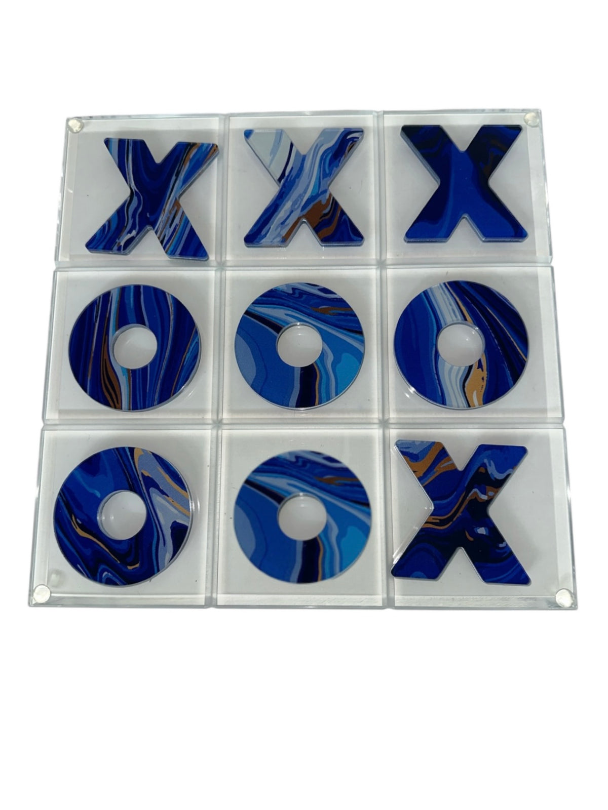 Swirl Blue Tic Tac Toe