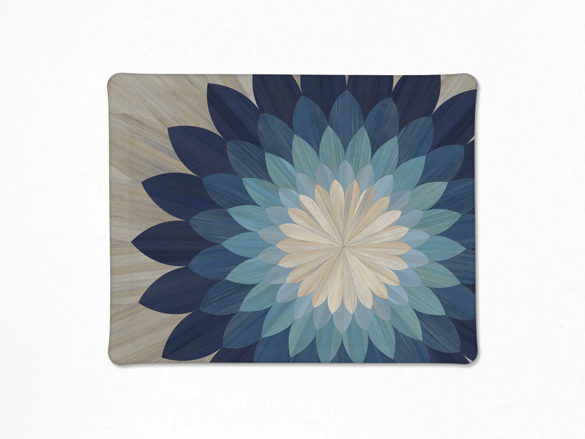 Blossom Blue Acrylic Tray - Rectangle