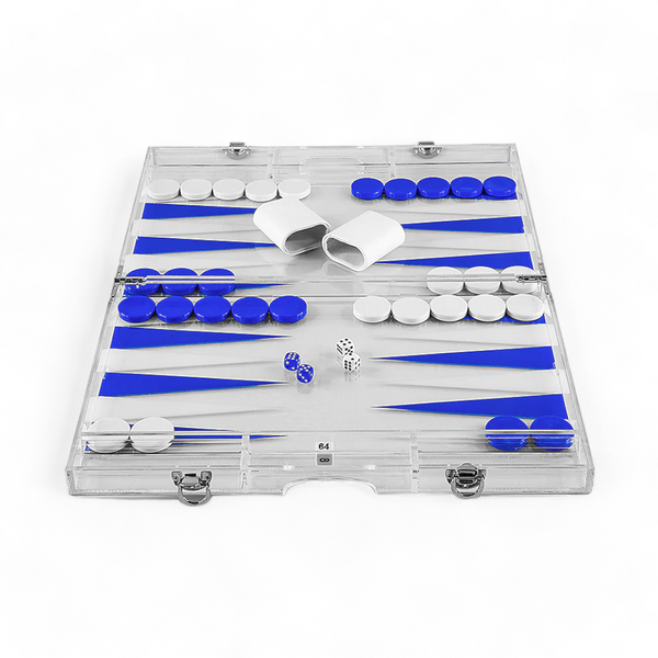Lucite Backgammon - Blue