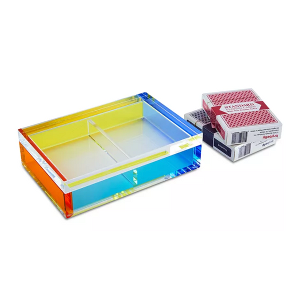 Lucite Colorful Card Box