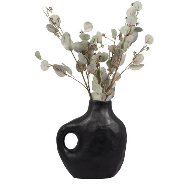 Matisse Hammered Vase Black.
