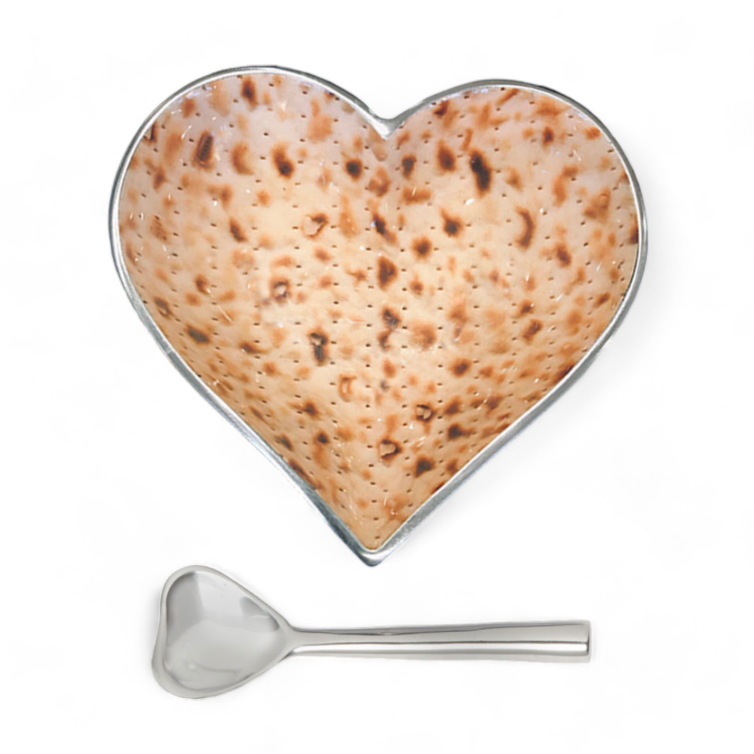 Happy Heart Bowl With Spoon - Matzah.