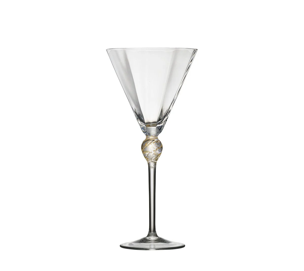Kim Seybert | Daphne Drinkware Set of 4 - Clear & Gold