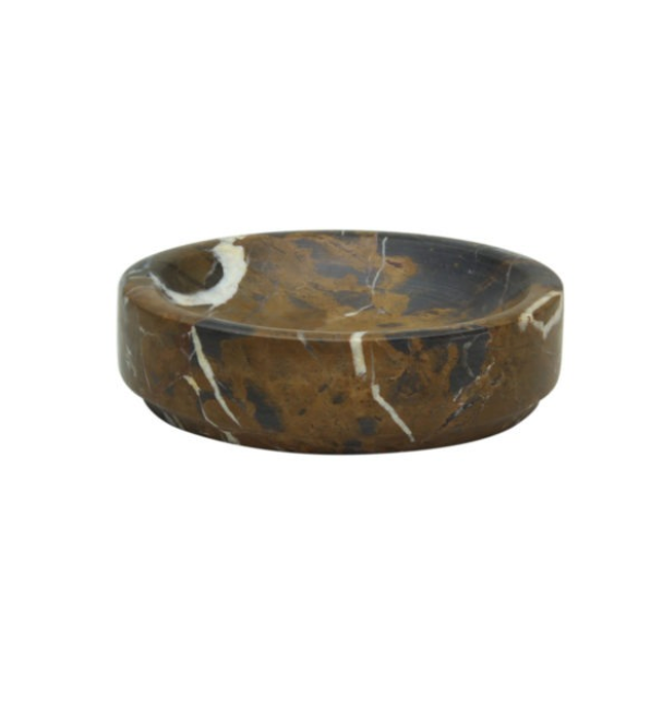 Marble  Black & Gold Honed Bowl 5"