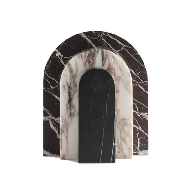 Palazzo Marble Bookends Set of 2 Merlot