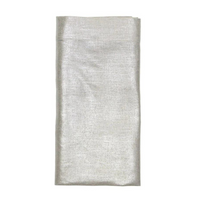 Metallic Linen Napkin Set of 4 - Natural Silver.