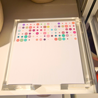 Mod Confetti  Note Cards with Acrylic Holder
