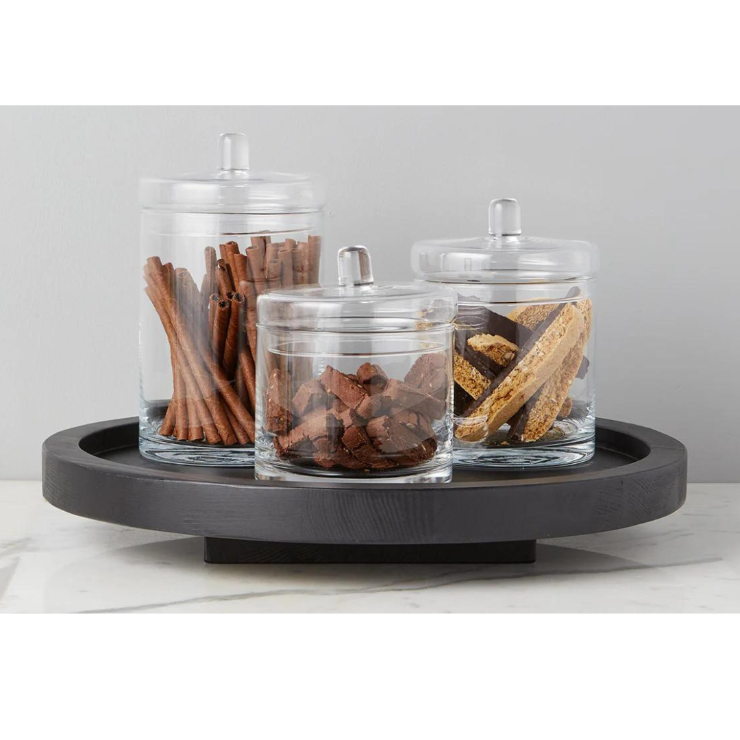 Modern Lazy Susan Black - Large.