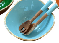 Bright Mango Serving Bowl w/ Servers -