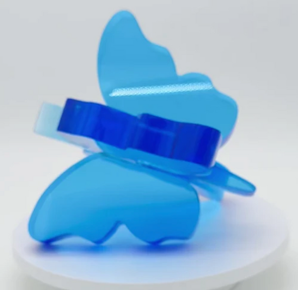 Acrylic Butterfly Sculptures 6" - Set of 2 -