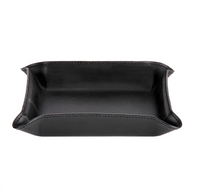 Leather Catchall Valet Tray Black