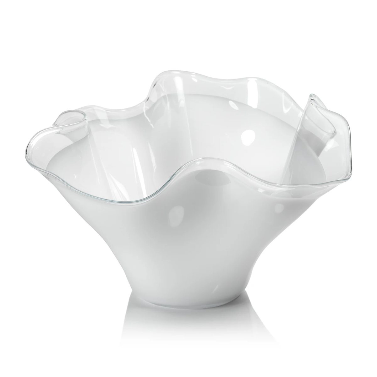 Tropea Wave Bowl White  16.25"