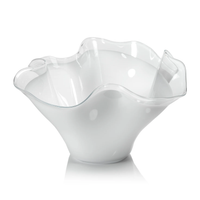 Tropea Wave Bowl White  16.25"